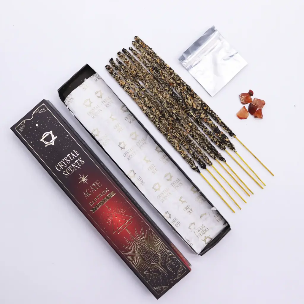 Red Agate Crystal Scents Smudge Incense – Saffron | www.artisangoods.co.uk 6