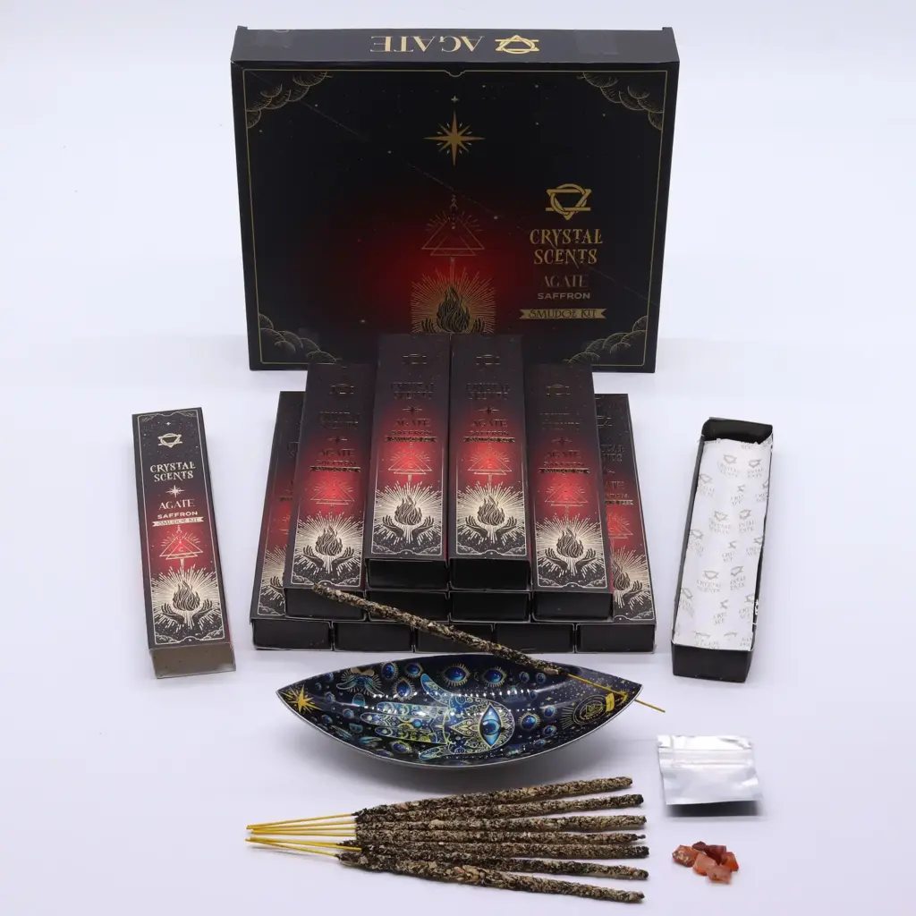 Red Agate Crystal Scents Smudge Incense – Saffron | www.artisangoods.co.uk 4
