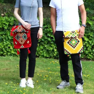 Red Kilim Messenger Festival Bag | www.artisangoods.co.uk 7