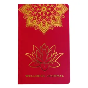 Red Wellness Journal – 120 pages – Golden Mandala and Lotus | www.artisangoods.co.uk 3
