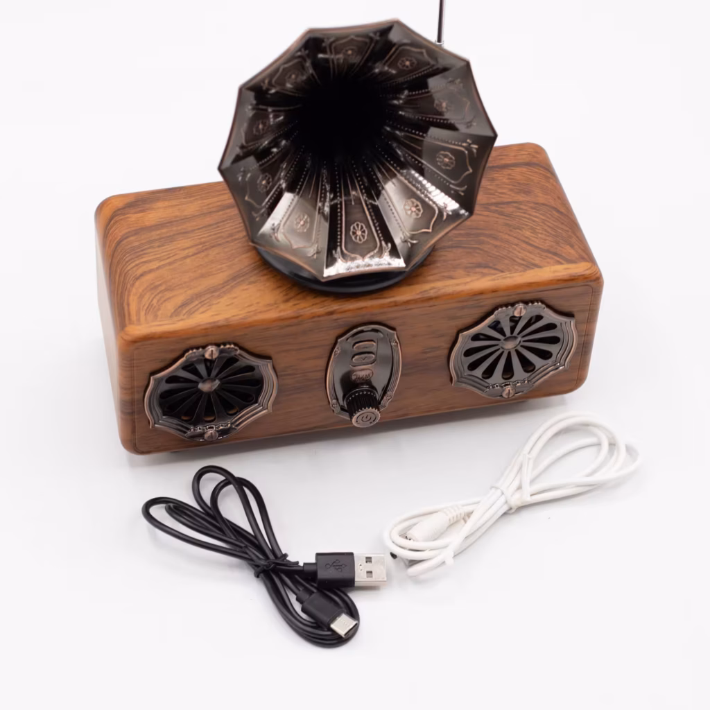Retro Mini Double Gramophone Speaker – Bluetooth – 5.4 watt x 2 | www.artisangoods.co.uk 10 Retro Mini Double Gramophone Speaker – Bluetooth – 5.4 watt x 2 | www.artisangoods.co.uk 10