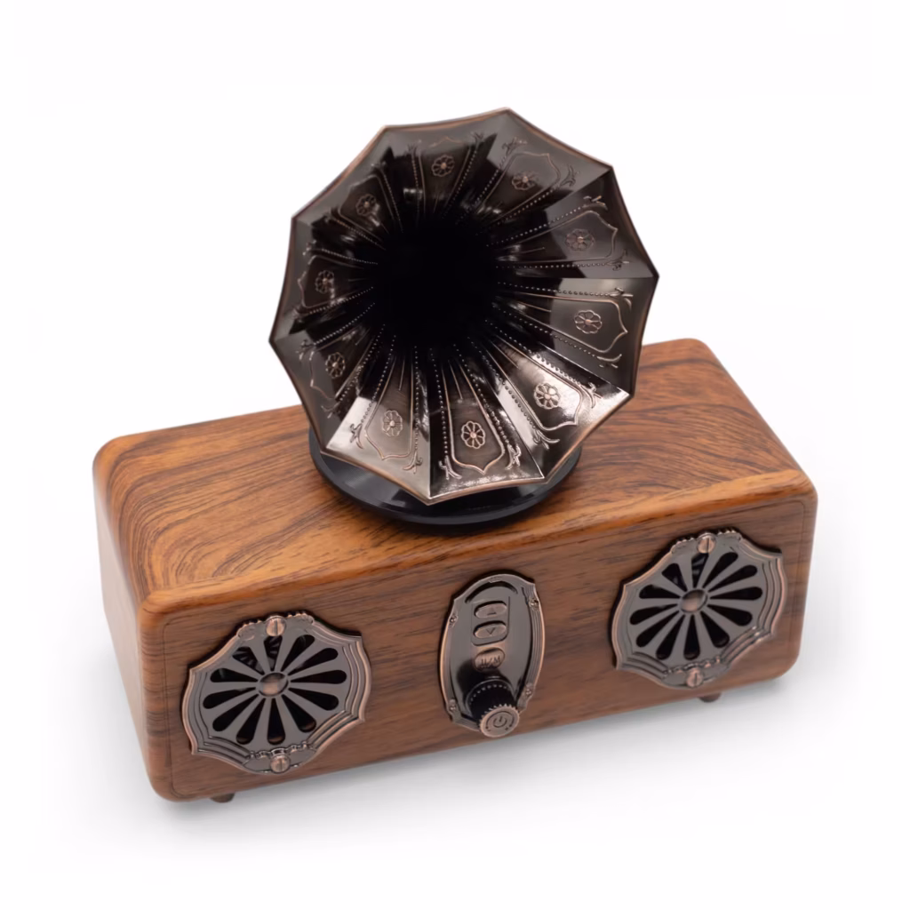 Retro Mini Double Gramophone Speaker – Bluetooth – 5.4 watt x 2 | www.artisangoods.co.uk 6 Retro Mini Double Gramophone Speaker – Bluetooth – 5.4 watt x 2 | www.artisangoods.co.uk 6