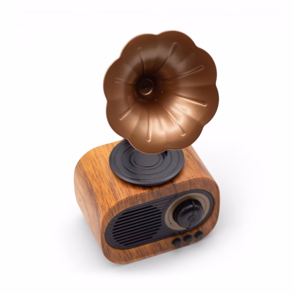 Retro Mini Gramophone Speaker – Bluetooth & FM Radio – 5 watt x 1 | www.artisangoods.co.uk 7