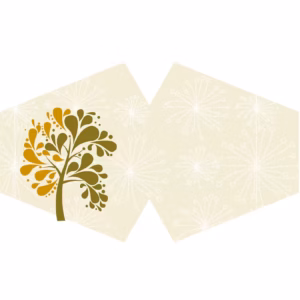 Reusable Fashion Face Covering – Golden Tree  (Adult) | www.artisangoods.co.uk 2