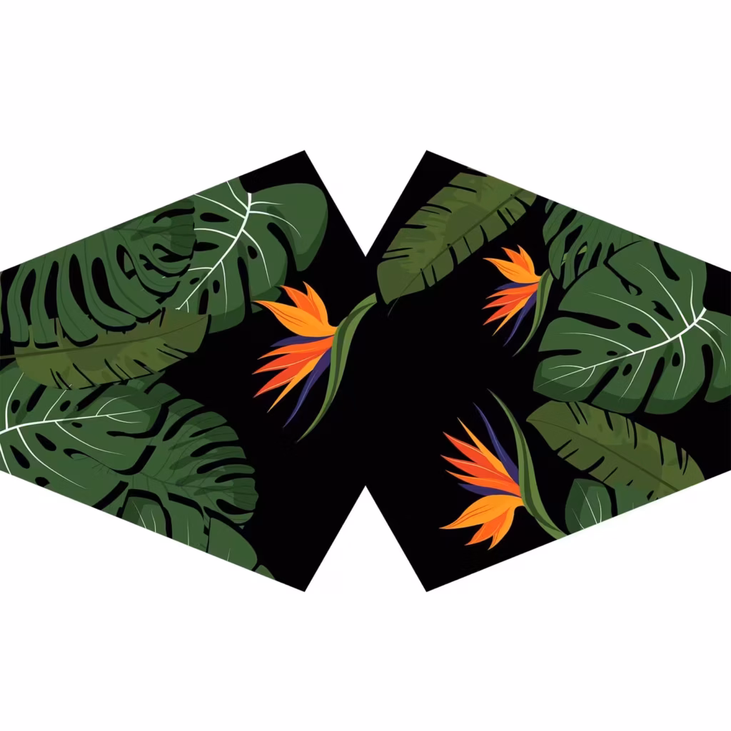 Reusable Fashion Face Covering – Green Jungle (Adult) | www.artisangoods.co.uk 2