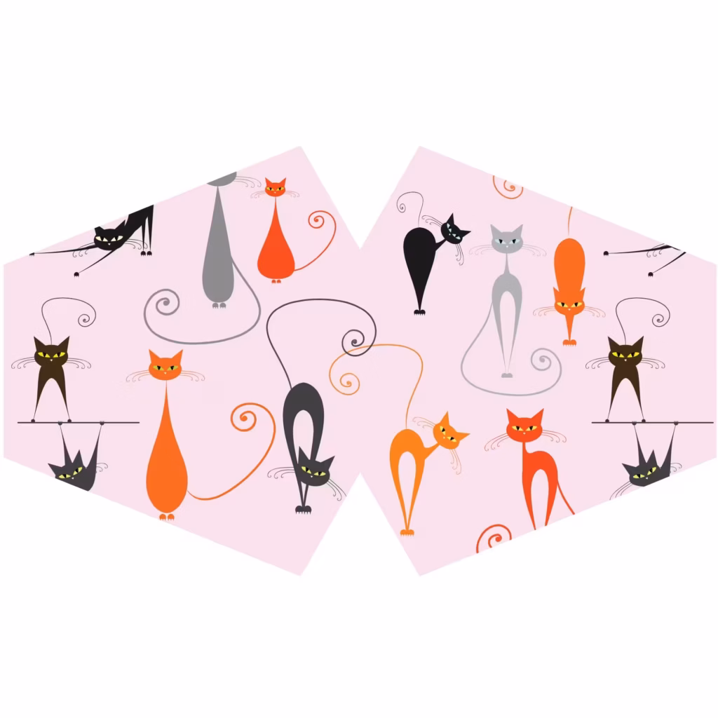 Reusable Fashion Face Covering – Pink Cats (Adult) | www.artisangoods.co.uk 3 Reusable Fashion Face Covering – Pink Cats (Adult) | www.artisangoods.co.uk 3