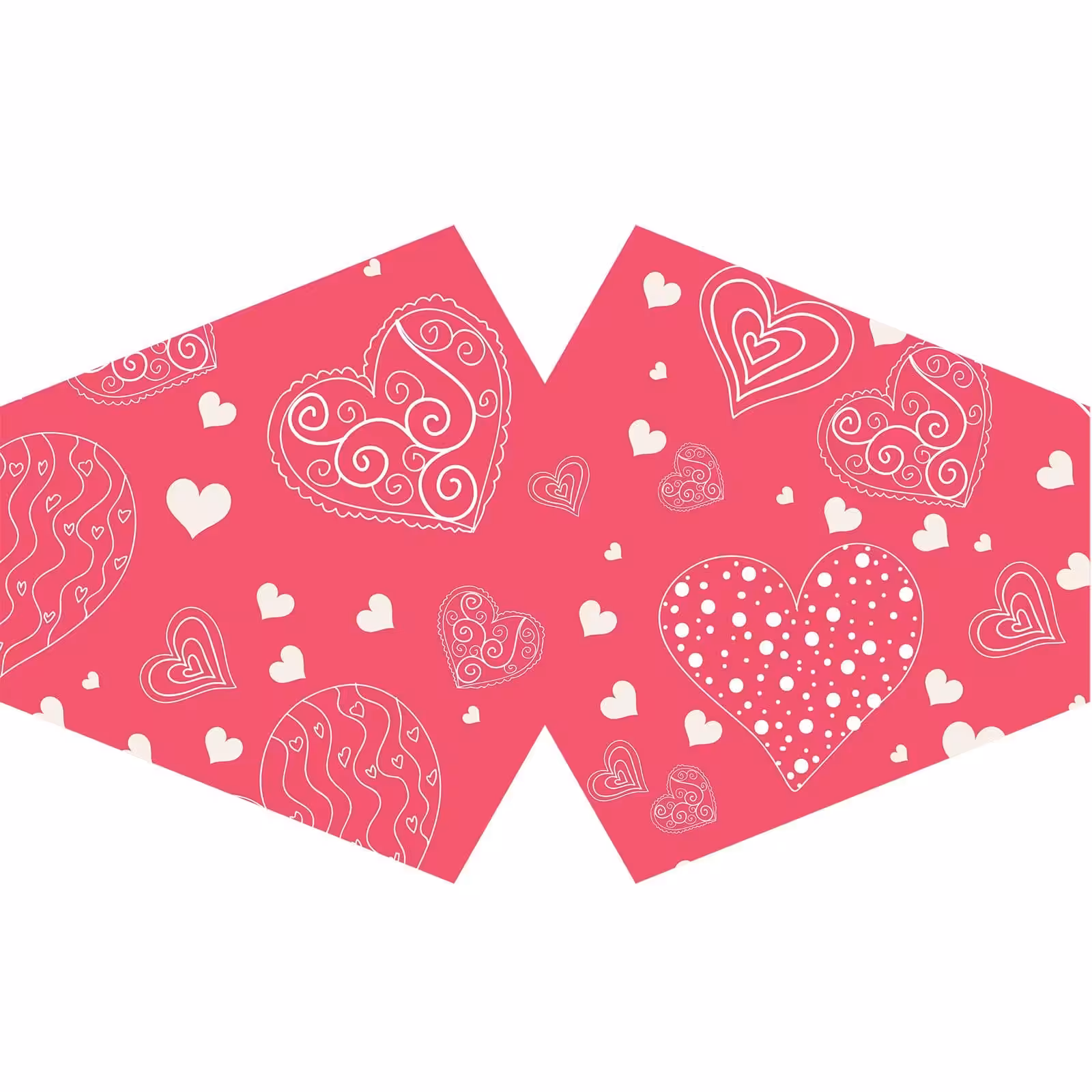 Reusable Fashion Face Covering – Pink Hearts (Adult) | www.artisangoods.co.uk 4 Reusable Fashion Face Covering - Pink Hearts (Adult) - Image 3