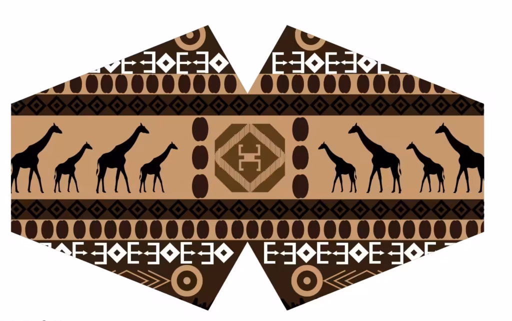Reusable Fashion Face Mask – African Tribal  (Adult) | www.artisangoods.co.uk