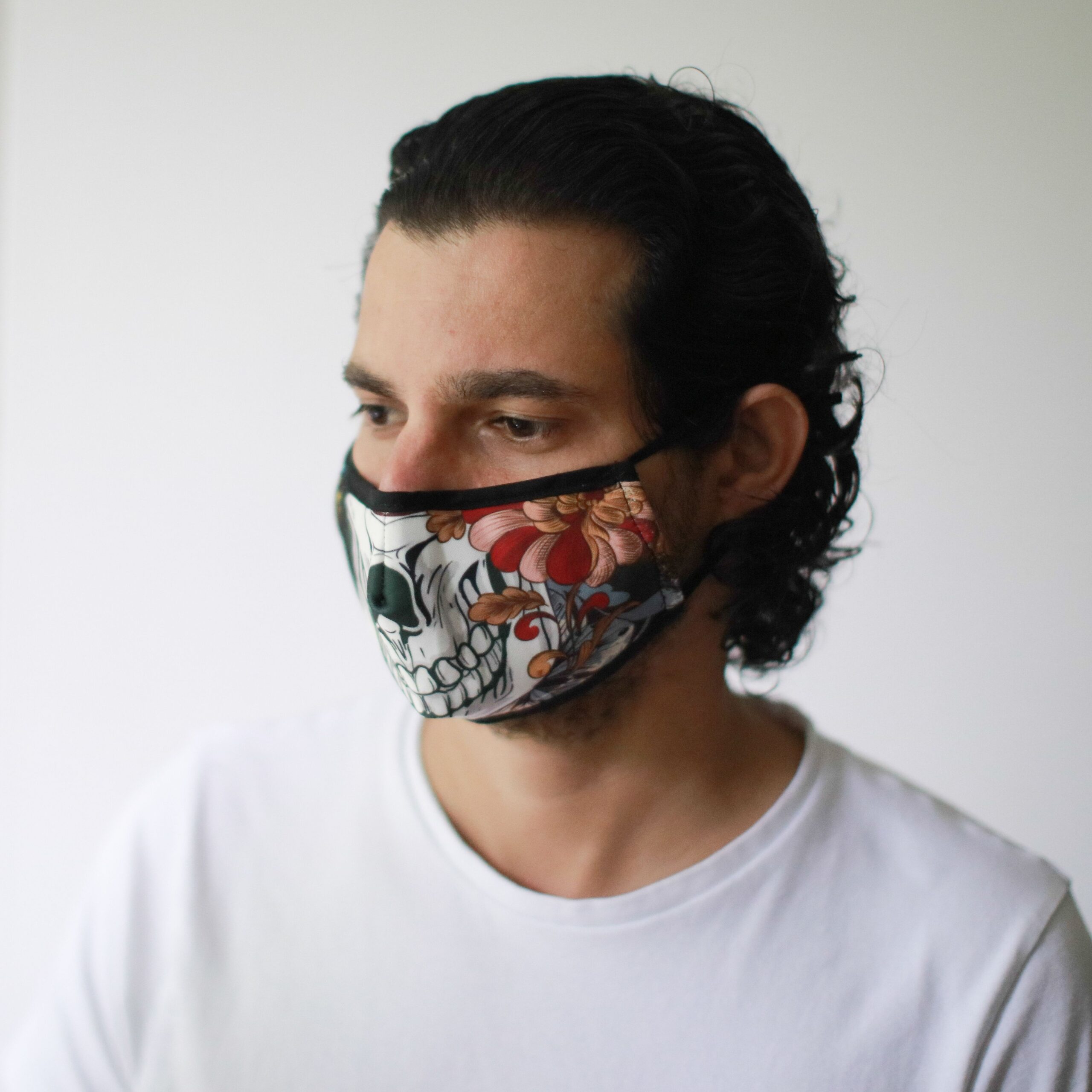 Reusable Fashion Face Mask – Colourful Calavera (Adult) | www.artisangoods.co.uk 9