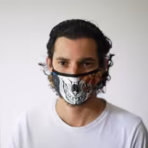 Reusable Fashion Face Mask - Colourful Calavera (Children)