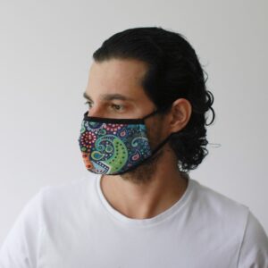 Reusable Fashion Face Mask – Funky Swirls (Adult) | www.artisangoods.co.uk