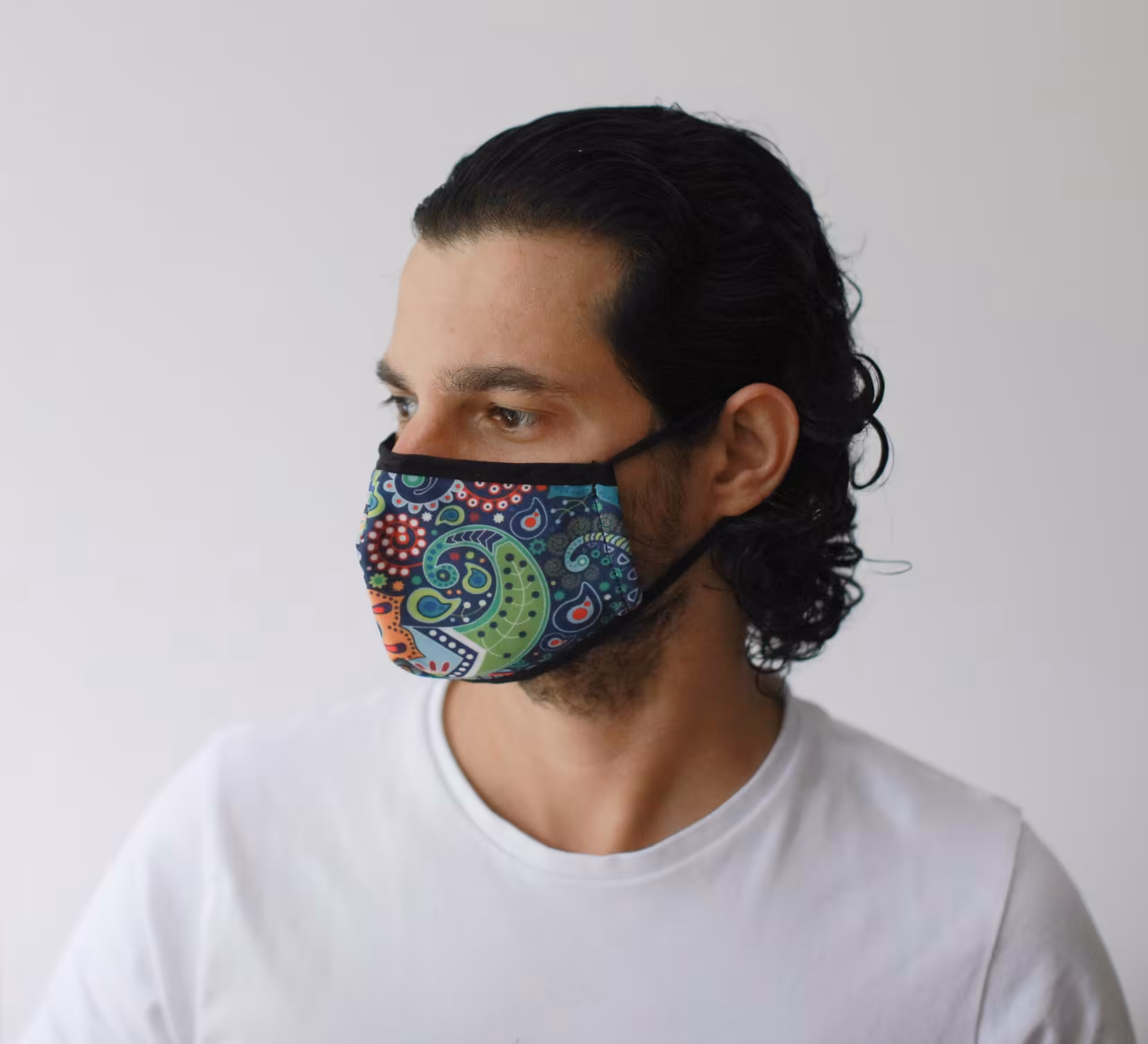 Reusable Fashion Face Mask – Funky Swirls (Adult) | www.artisangoods.co.uk 2 Reusable Fashion Face Mask - Funky Swirls (Adult)