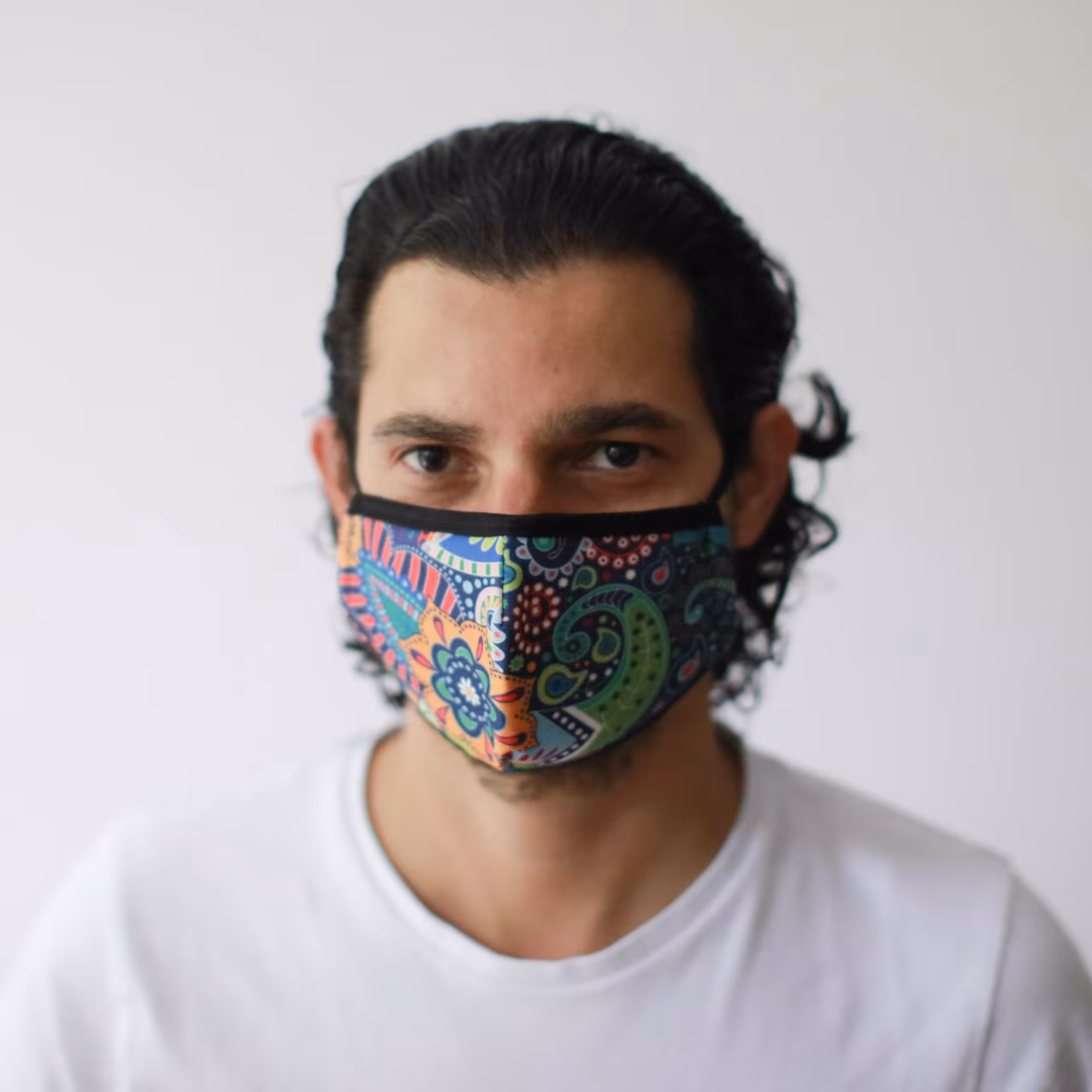 Reusable Fashion Face Mask – Funky Swirls (Adult) | www.artisangoods.co.uk 3 Reusable Fashion Face Mask - Funky Swirls (Adult) - Image 2