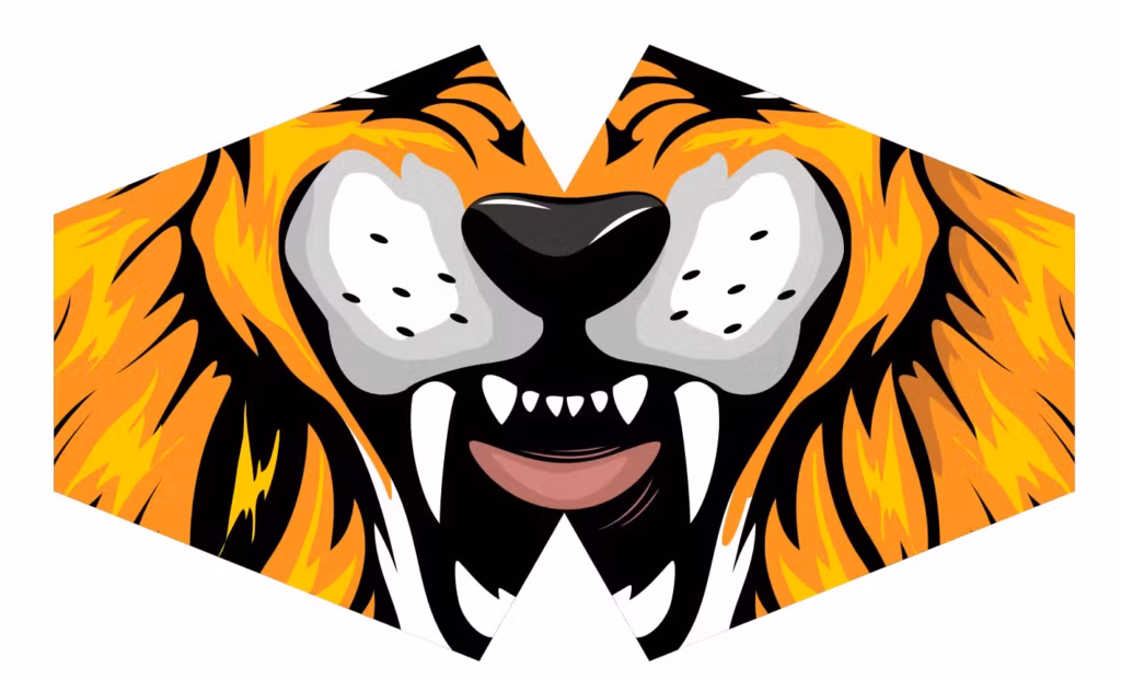 Reusable Fashion Face Mask – Tiger (Adult) | www.artisangoods.co.uk