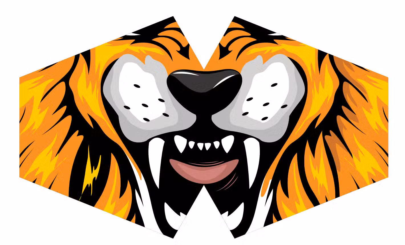Reusable Fashion Face Mask – Tiger (Adult) | www.artisangoods.co.uk 1