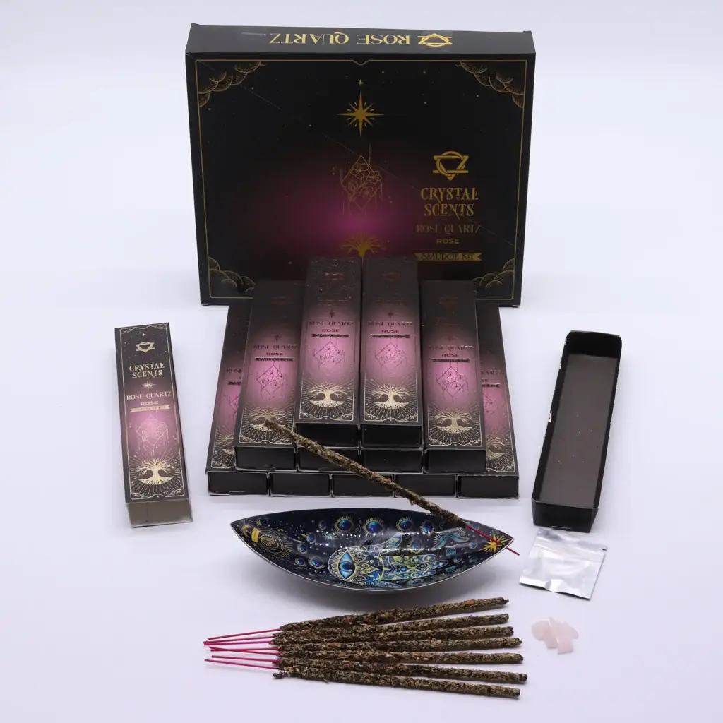 Rose Quartz Crystal Scents Smudge Incense – Rose | www.artisangoods.co.uk