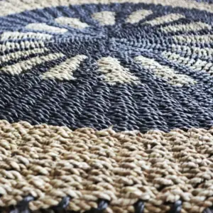 Round Seagrass Black & Tan – Inner Sun – 1m | www.artisangoods.co.uk 3