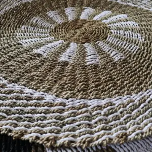 Round Seagrass White & Tan – Inner Sun – 1m | www.artisangoods.co.uk 2