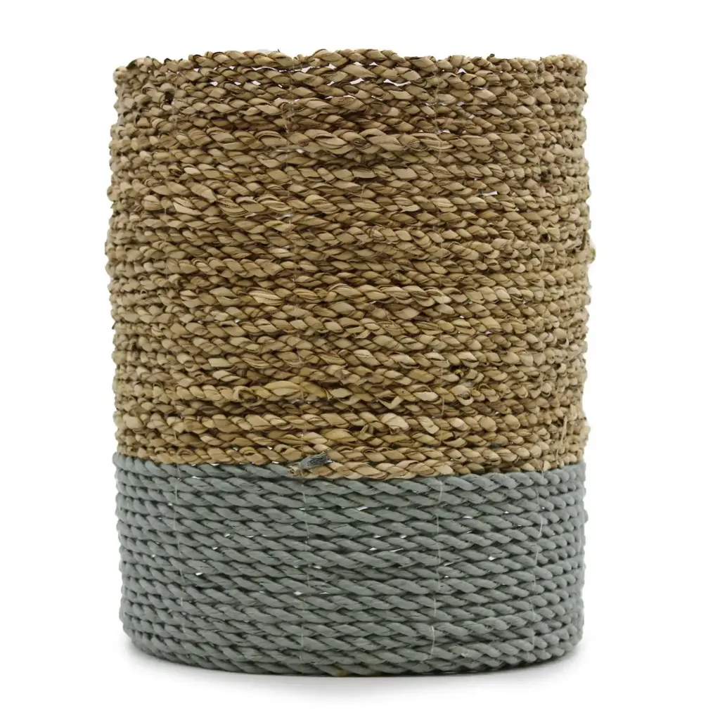Seagrass & Abu-Abu Raffia Set – 2 Vase & 2 Bins | www.artisangoods.co.uk 3 Seagrass & Abu-Abu Raffia Set – 2 Vase & 2 Bins | www.artisangoods.co.uk 3