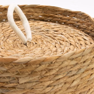 Seagrass & Cotton Round Baskets with Lids – Natural – Set of 3 | www.artisangoods.co.uk 6