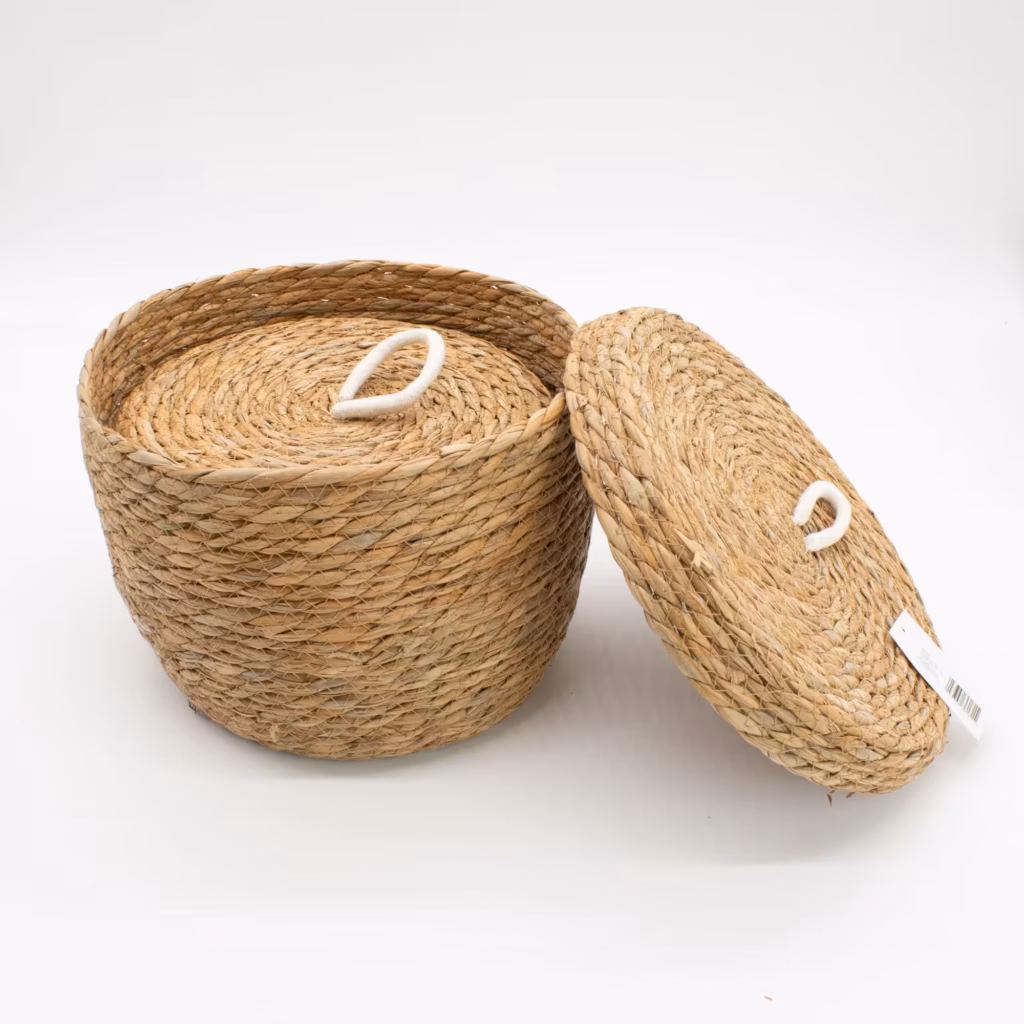 Seagrass & Cotton Round Baskets with Lids – Natural – Set of 3 | www.artisangoods.co.uk 5 Seagrass & Cotton Round Baskets with Lids – Natural – Set of 3 | www.artisangoods.co.uk 5