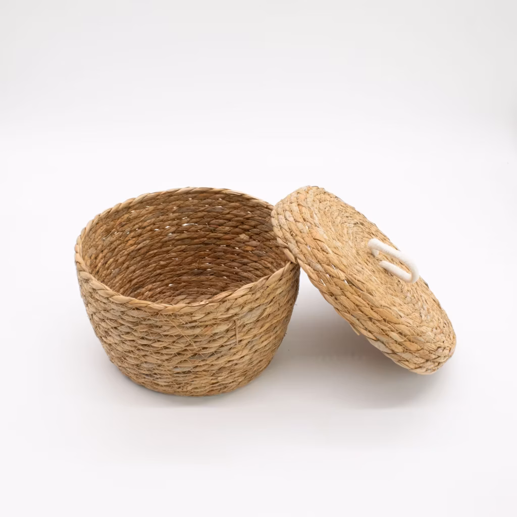 Seagrass & Cotton Round Baskets with Lids – Natural – Set of 3 | www.artisangoods.co.uk 3 Seagrass & Cotton Round Baskets with Lids – Natural – Set of 3 | www.artisangoods.co.uk 3