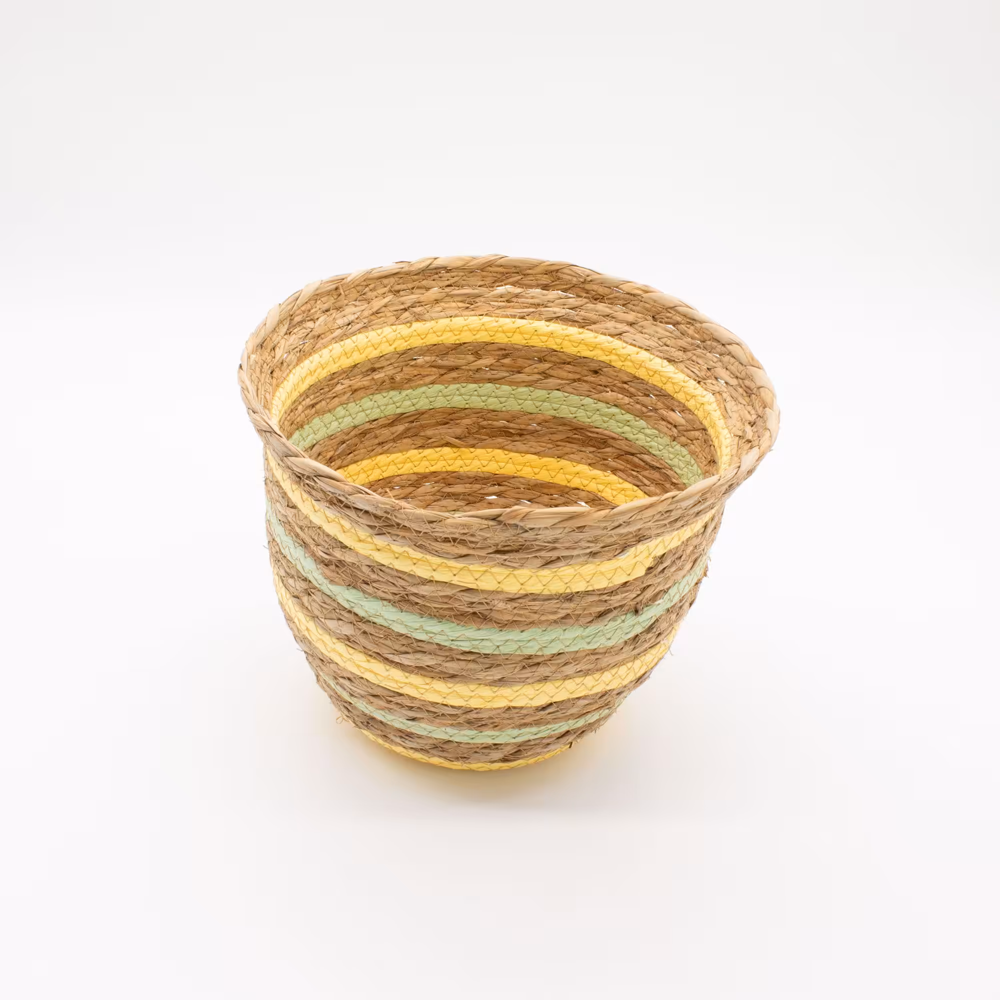 Seagrass & Straw Vase Shaped Baskets – Natural Yellow & Green – Set of 3 | www.artisangoods.co.uk 7 Seagrass & Straw Vase Shaped Baskets - Natural Yellow & Green - Set of 3 - Image 6