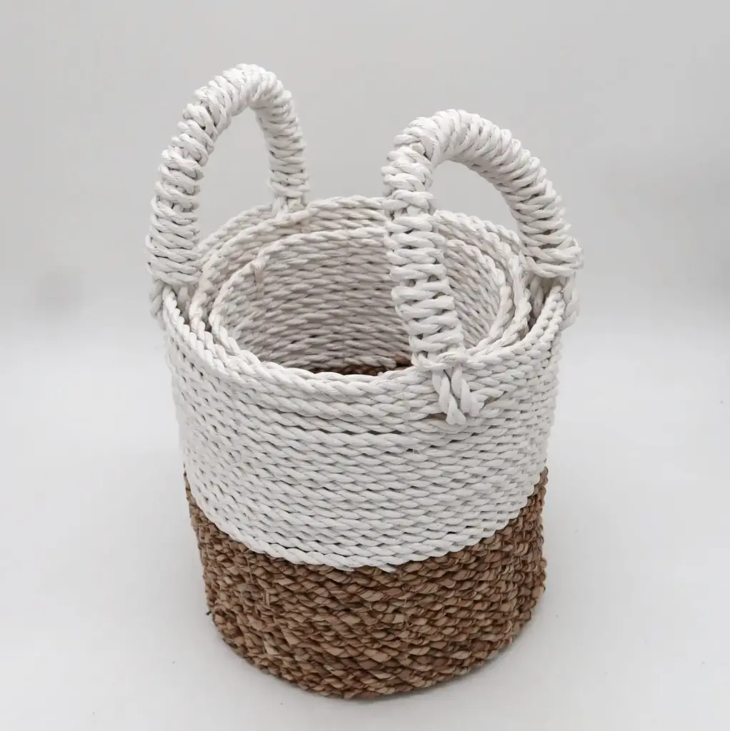 Seagrass Basket Set – Natural White | www.artisangoods.co.uk 3
