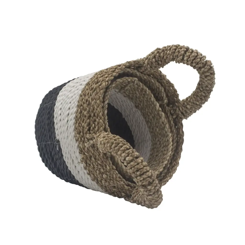 Seagrass Basket Set – Orange / Natural / White | www.artisangoods.co.uk 5