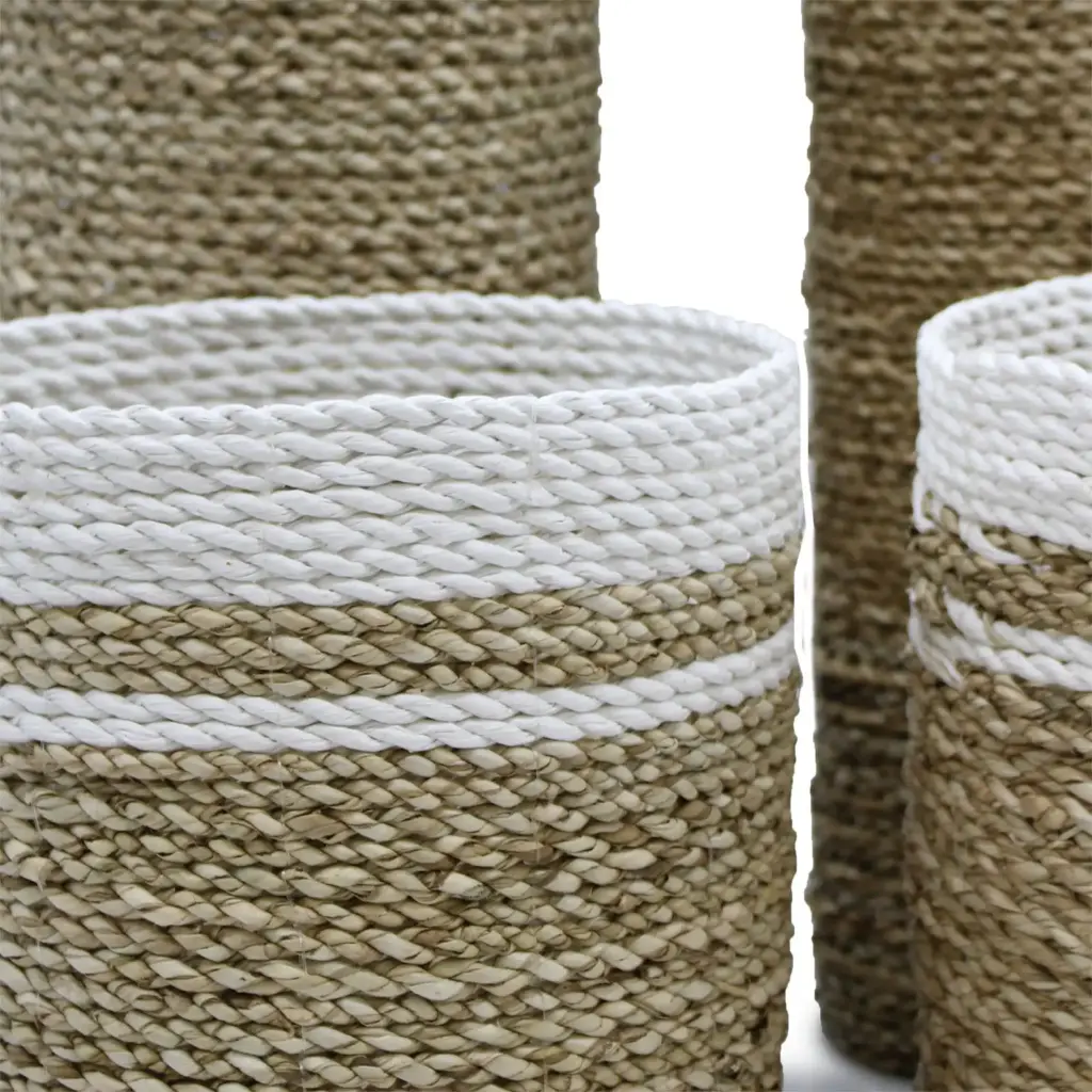 Seagrass Set – 2 Vase & 2 Bins | www.artisangoods.co.uk 6