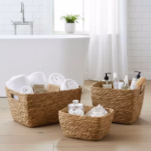 Seagrass Square Baskets – Natural – Set of 3 | www.artisangoods.co.uk 7