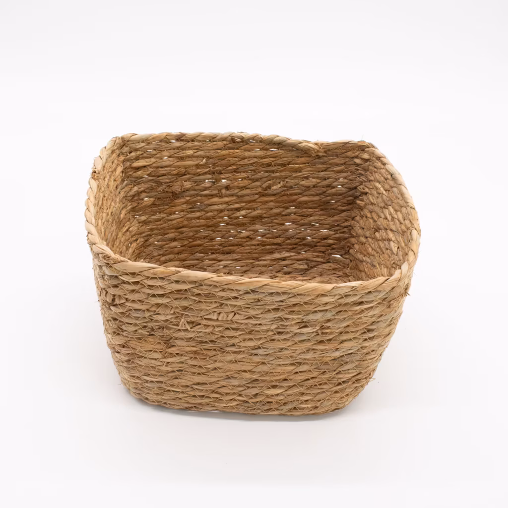Seagrass Square Baskets – Natural – Set of 3 | www.artisangoods.co.uk 4