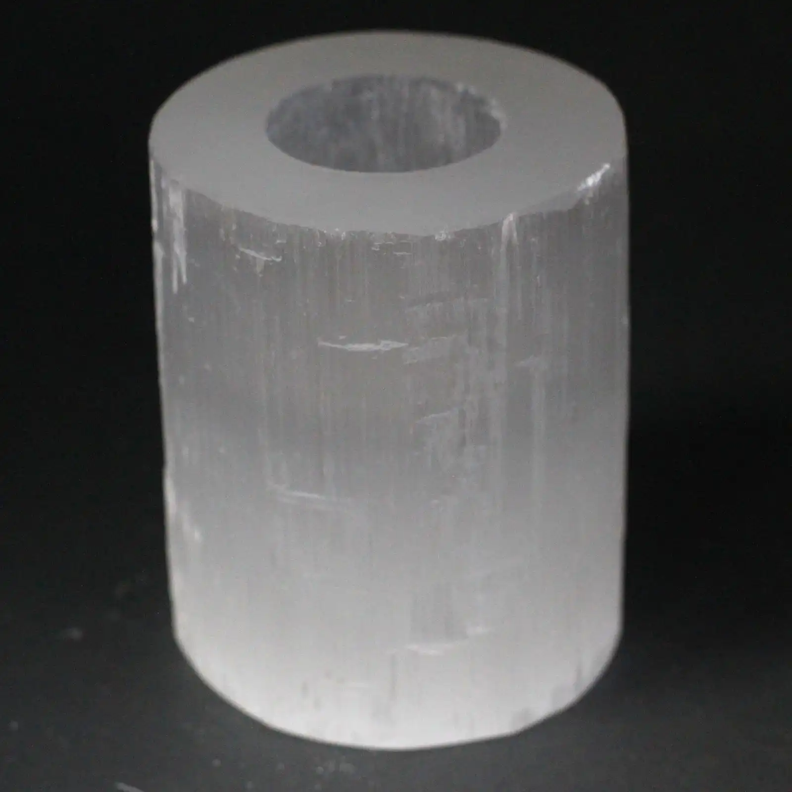 Selenite Cylinder Candle Holder – 10 cm | www.artisangoods.co.uk 2 Selenite Cylinder Candle Holder – 10 cm | www.artisangoods.co.uk 1