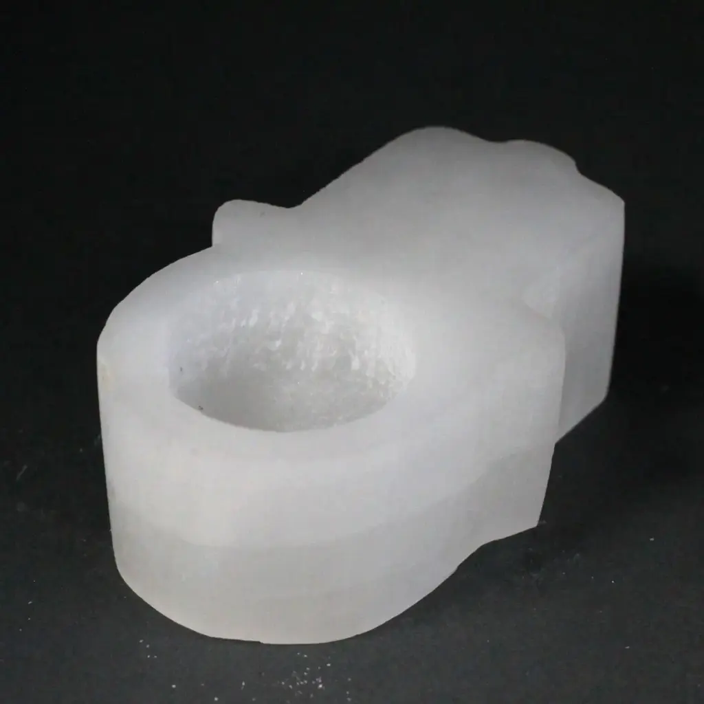 Selenite Hamsa Candle Holder  | www.artisangoods.co.uk