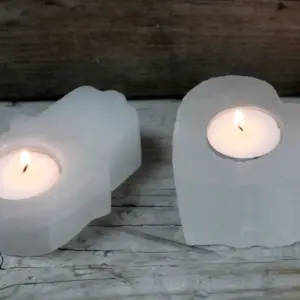 Selenite Heart Candle Holder | www.artisangoods.co.uk 2