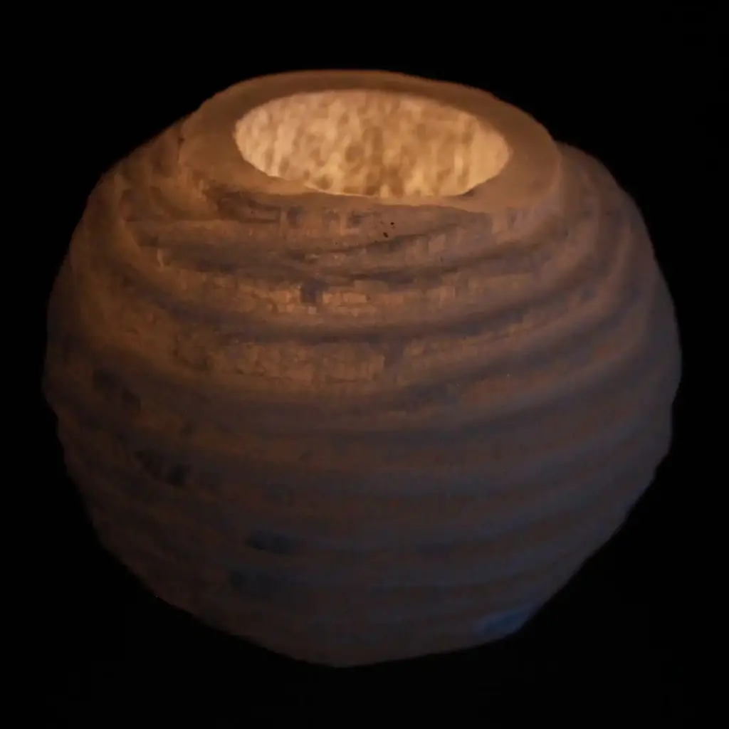 Selenite Snowball Candle Holder – 8 cm | www.artisangoods.co.uk 3