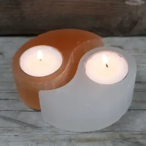 Selenite Ying Yang Candle Holder | www.artisangoods.co.uk 2
