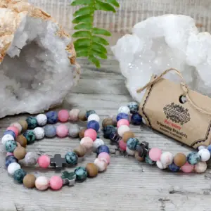 Set of 2 Gemstones Friendship Bracelets – Harmony – Rainbow Gemstones | www.artisangoods.co.uk 4