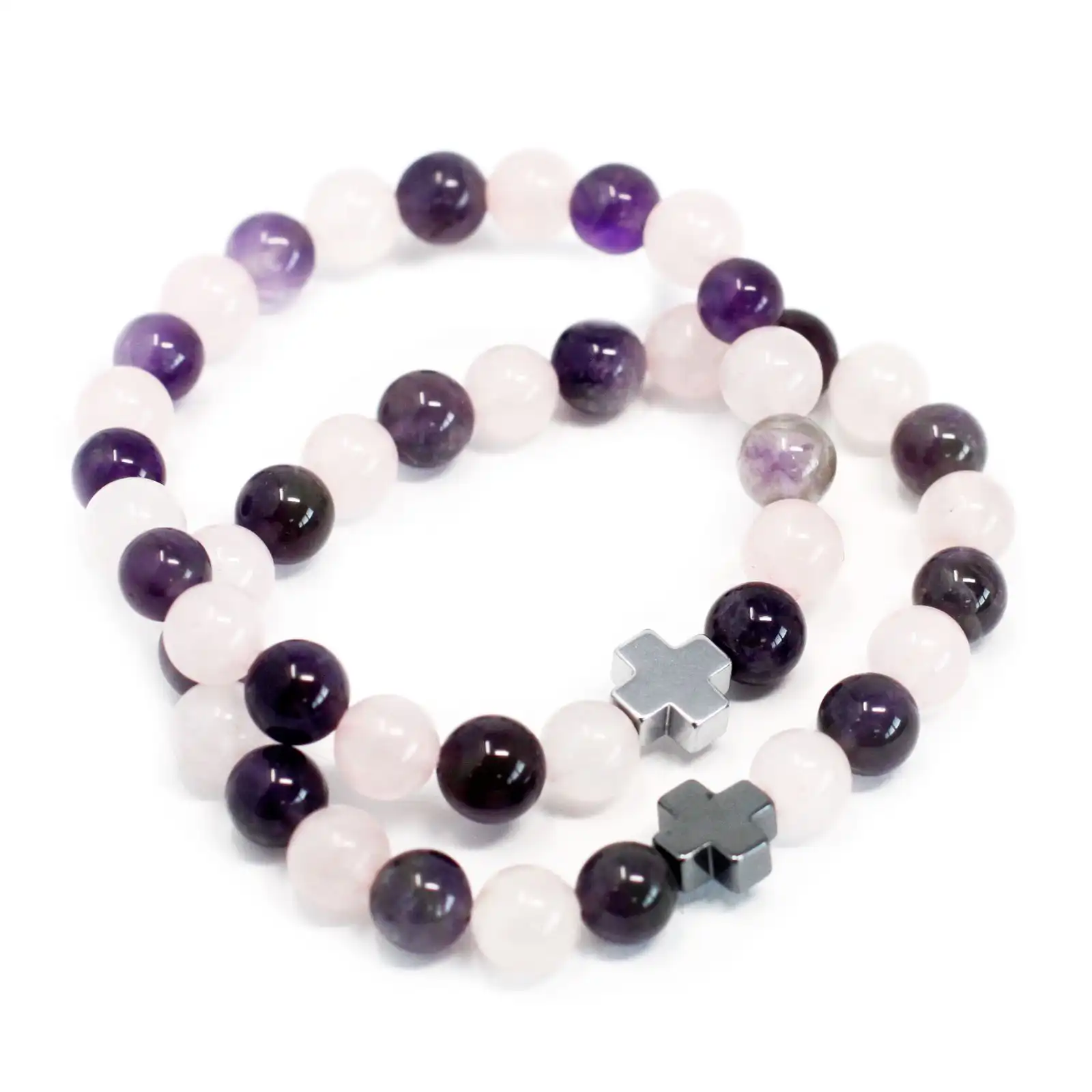 Set of 2 Gemstones Friendship Bracelets – Love – Amethyst & Rose Quartz | www.artisangoods.co.uk 5 Set of 2 Gemstones Friendship Bracelets – Love – Amethyst & Rose Quartz | www.artisangoods.co.uk 4