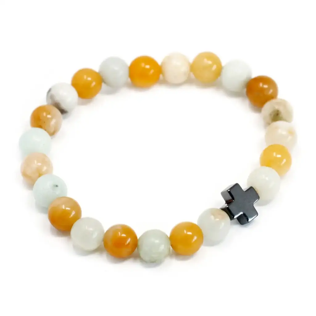 Set of 2 Gemstones Friendship Bracelets – Loyalty – Amazonite & Yellow Jasper | www.artisangoods.co.uk 3
