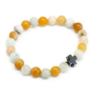 Set of 2 Gemstones Friendship Bracelets – Loyalty – Amazonite & Yellow Jasper | www.artisangoods.co.uk 3