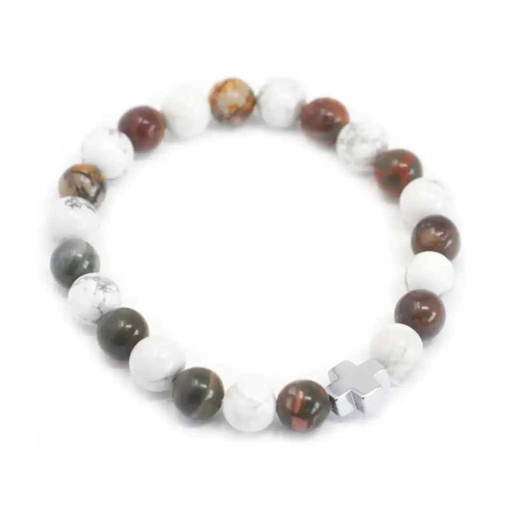 Set of 2 Gemstones Friendship Bracelets – Peace – Picasso Jasper & White Howlite | www.artisangoods.co.uk 3 Set of 2 Gemstones Friendship Bracelets – Peace – Picasso Jasper & White Howlite | www.artisangoods.co.uk 3