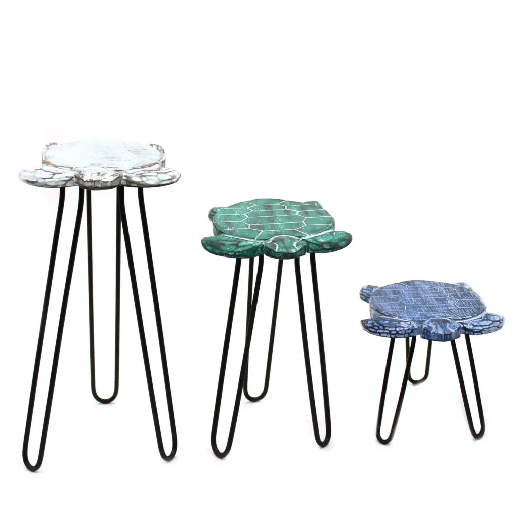 Set of 3 Albasia Wood Plant Stands – Turtles | www.artisangoods.co.uk 7 Set of 3 Albasia Wood Plant Stands – Turtles | www.artisangoods.co.uk 7