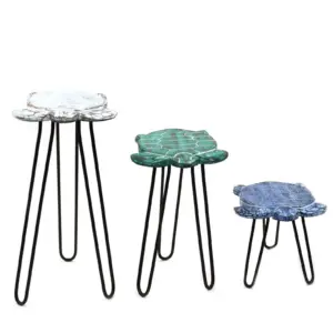 Set of 3 Albasia Wood Plant Stands – Turtles | www.artisangoods.co.uk 7