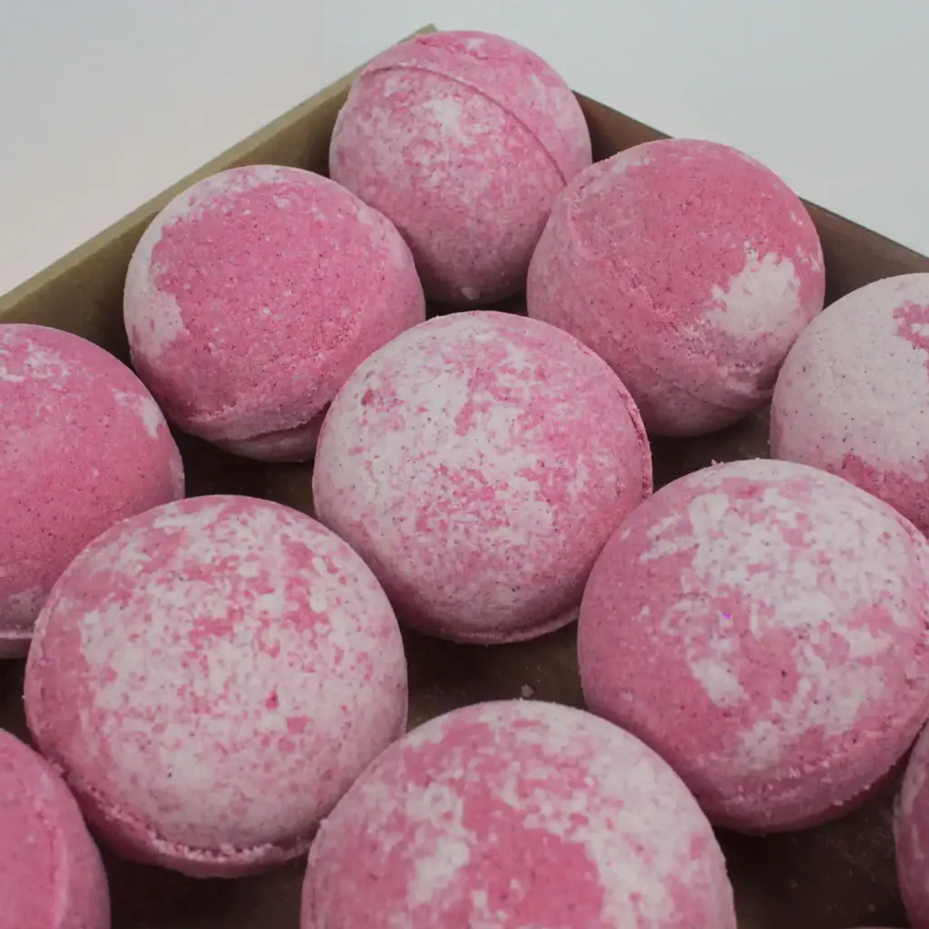 Set of 3 Cherry Bath Bombs | www.artisangoods.co.uk