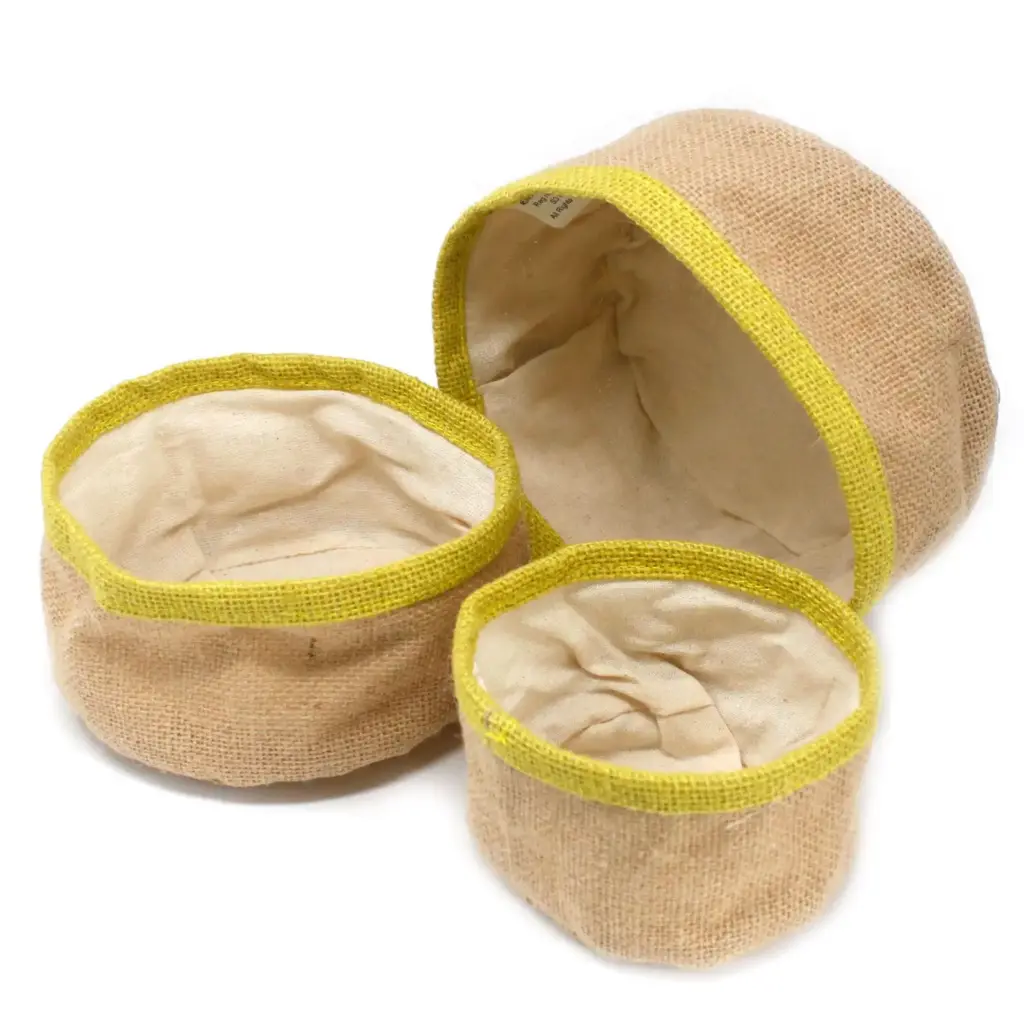 Set of 3 Natural Jute Baskets – Olive | www.artisangoods.co.uk 2