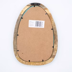 Set of 3 Pebble Shaped Mirrors – Light Wood Finish | www.artisangoods.co.uk 2