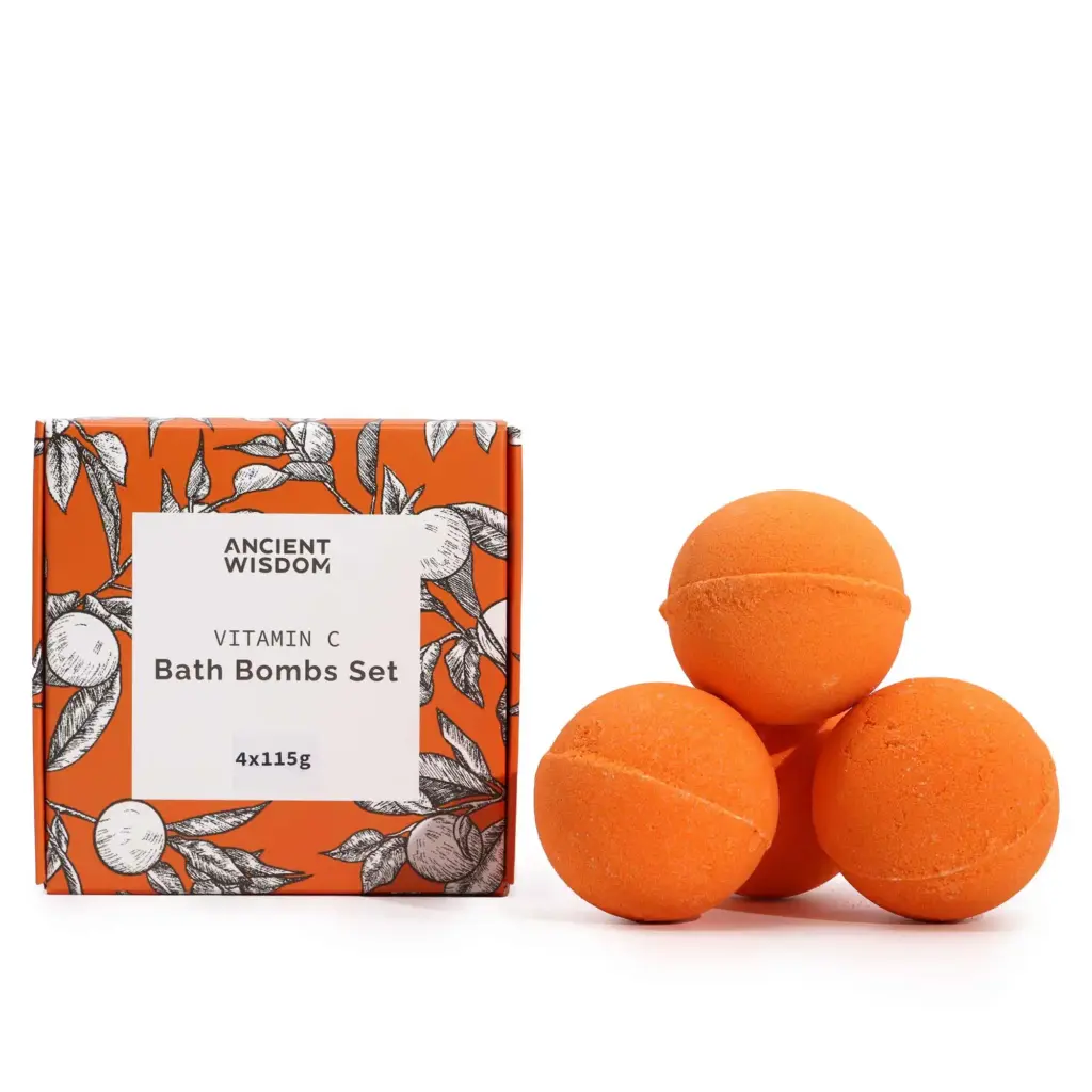 Set of 4 Vitamin C Bath Bombs – Aromatherapy Quartet | www.artisangoods.co.uk 2