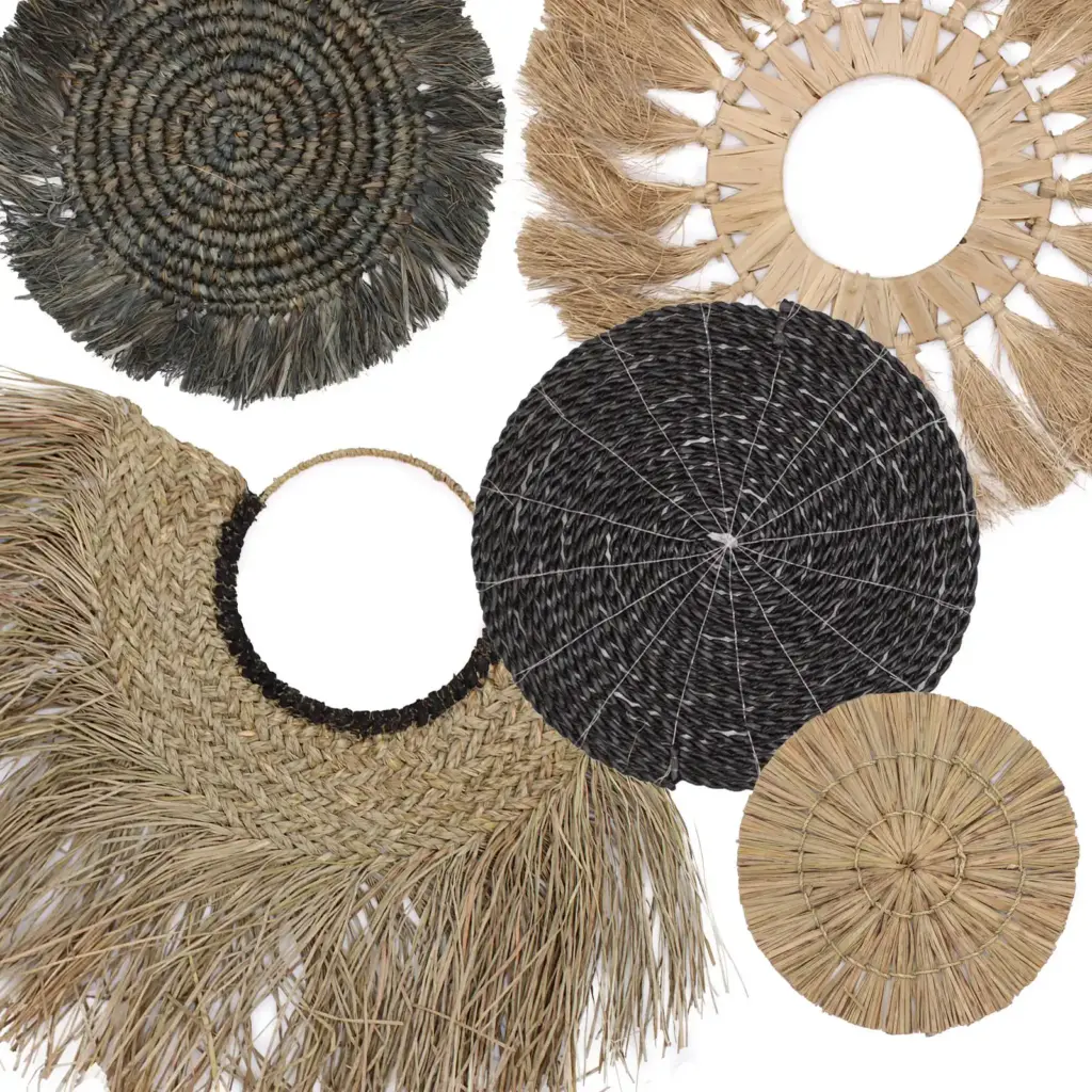 Set of Six Natural Wall Art – Bintang Collection | www.artisangoods.co.uk