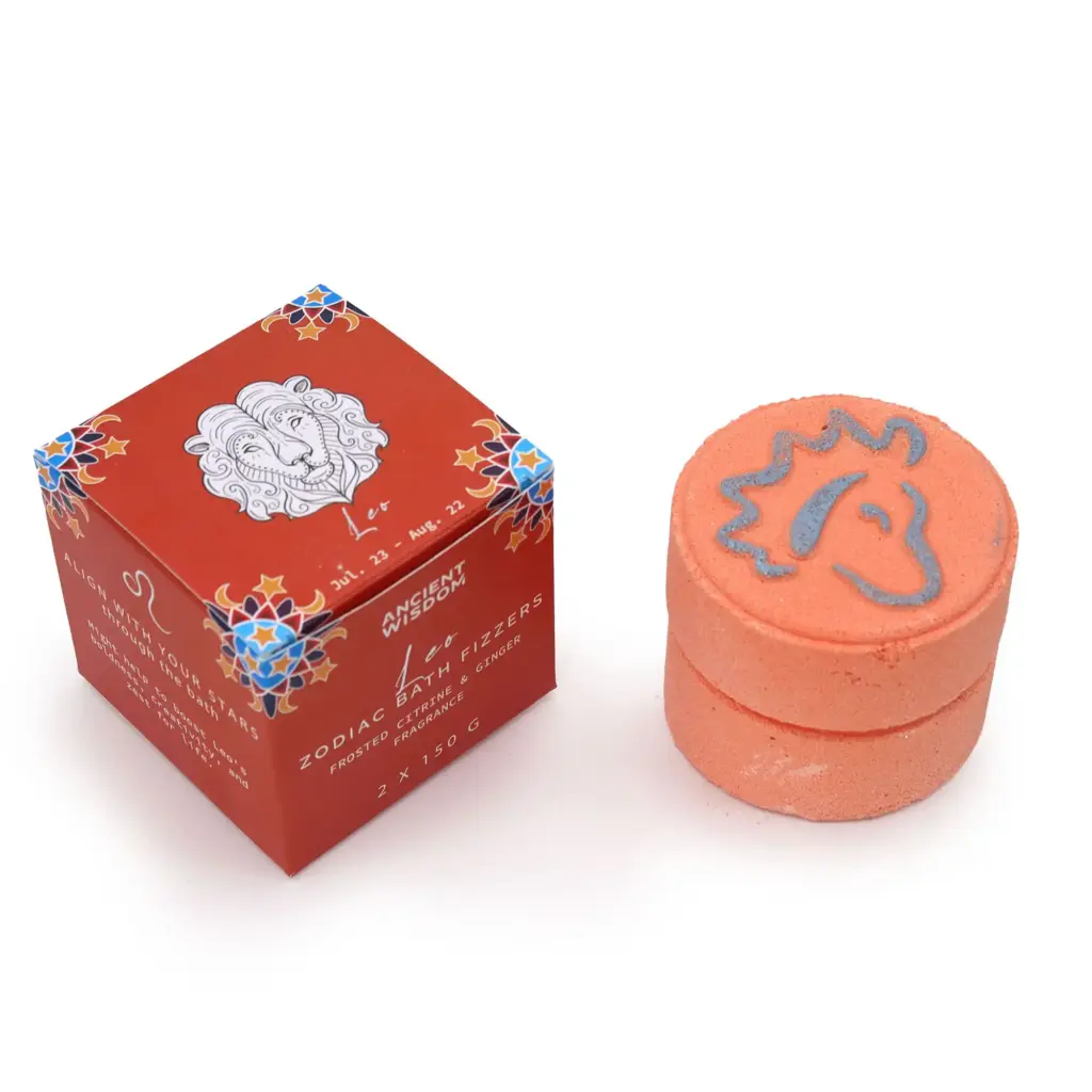 Set of Zodiac Bath Fizzers with Horoscope – Leo | www.artisangoods.co.uk